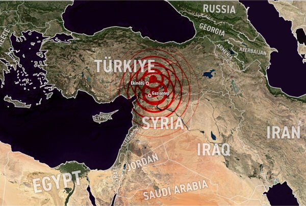 Map of Earthquake Turkey and Syria